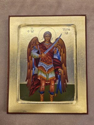 Икона Архангела Михаила - литография на дереве